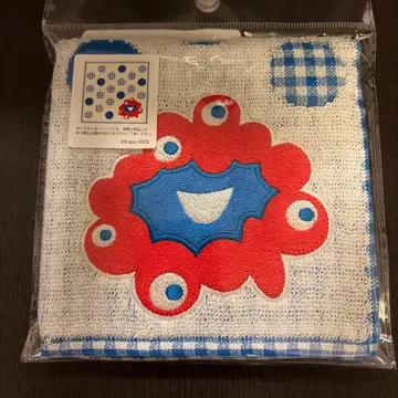 만박 EXPO2025 미야쿠미야쿠 자카드 미니 타월 스마일 블루