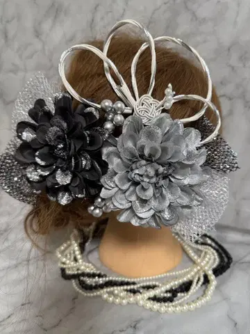 신상 No.2266 인기 머리 장식 세트 실버 성인식 스무 살의 모임