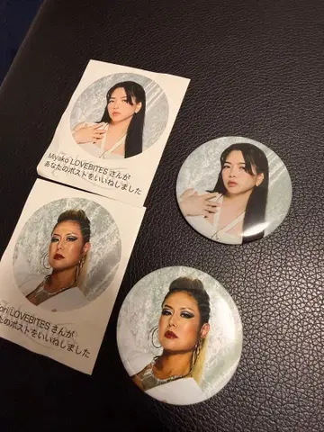 LOVEBITES 미야코 & 미도리 캔뱃지 & 씰 2개 세트