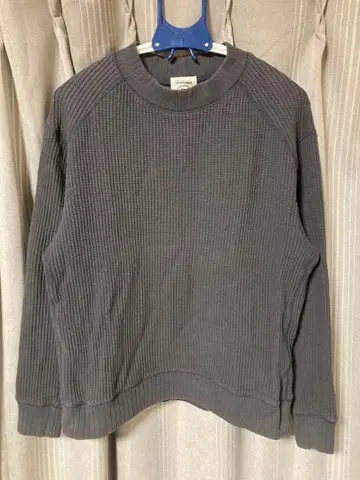 잭맨 와플 미드넥 JM7200 스미크로 그레이 맨투맨