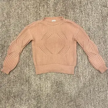 레페토 케이블 니트 핑크 긴팔 스웨터