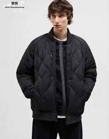 새상품급 유니클로 리사이클 하이브리드 다운 자켓 블랙 M