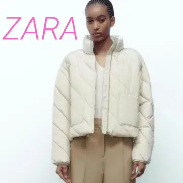 ZARA 워터 윈드 프로텍션 다이애그널 퍼프 자켓