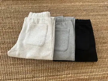 GU 헤비 웨이트 맨투맨 와이드 스트레이트 팬츠 3세트 M