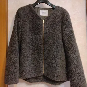 SLOBE IENA 여성용 아우터 보아 자켓 카키