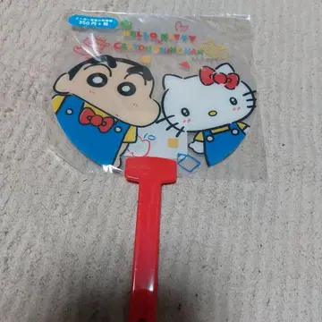 짱구는 못말려(크레용 신짱) x 헬로키티 콜라보 부채