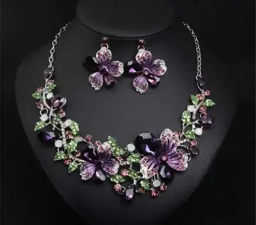 꽃 모티브 목걸이 3세트