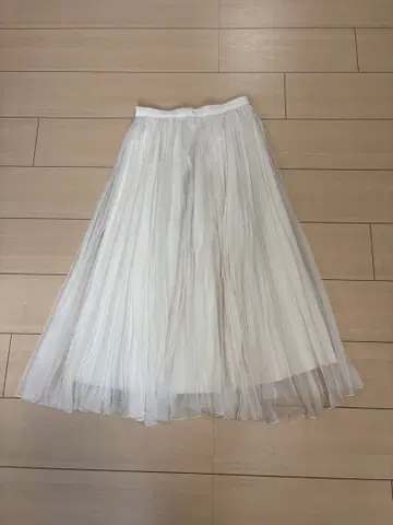 ANAYI 아이보리 시어 플리츠 스커트