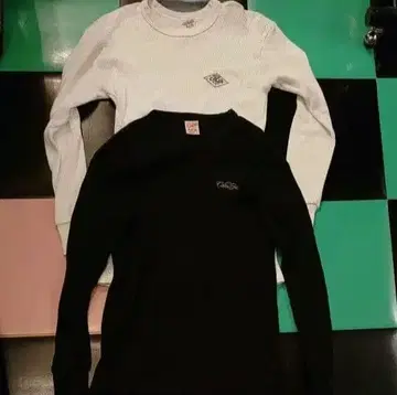 CALEE 칼리 써멀 2장 세트 화이트 블랙