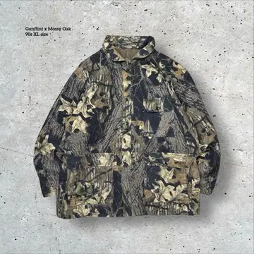 90s 구제 의류 리얼 트리 나일론 헌팅 자켓 충전솜 모시 오크 XL