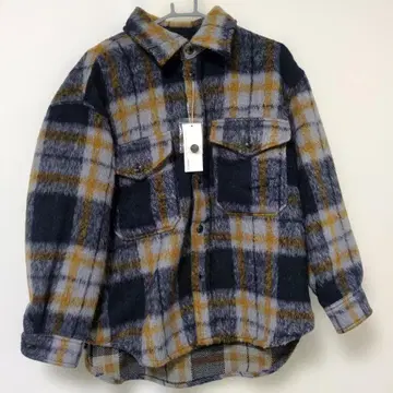 RAGEBLUE 샤기 체크 자켓 코트