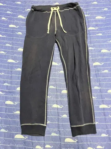 네이비 조거 팬츠 코튼 혼방