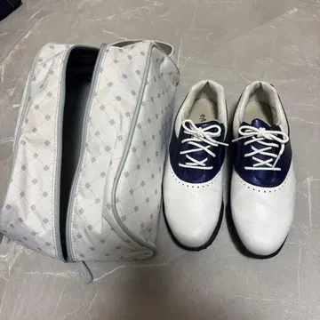풋조이 골프화 화이트/네이비 수납 가방 포함