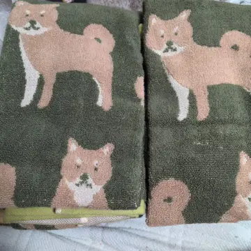 시바견 디자인 페이스 타월 세트