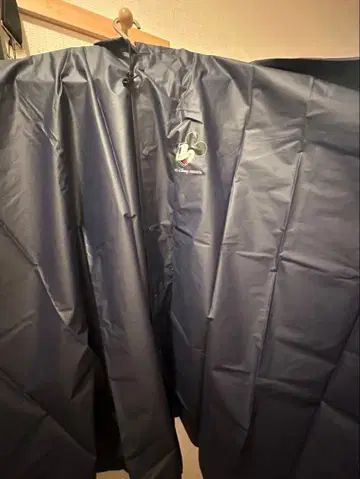 미키마우스 후드 부착 레인코트 네이비