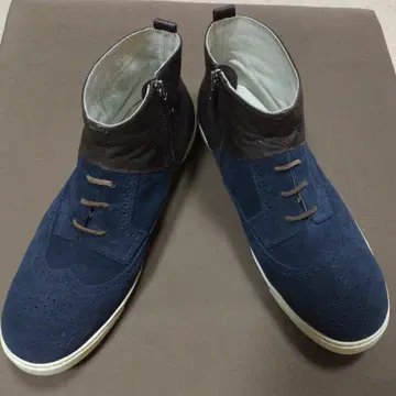 네이비/브라운 하이컷 신발