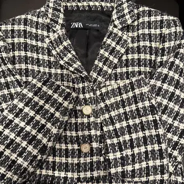 ZARA 트위드 패턴 숏 기장 셋업