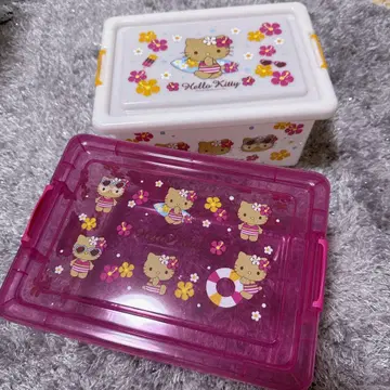 일광화상 키티 수납 박스 핑크 화이트 2개 세트