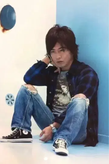 기무라 타쿠야 착용 러그 맥레거 옴브레 체크 셔츠