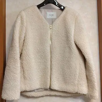 SLOBE IENA 여성용 아우터 보아 자켓 화이트