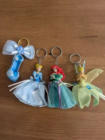 디즈니 프린세스 키링 4개 세트