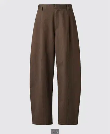 UNIQLO 저지 배럴 레그 팬츠 브라운