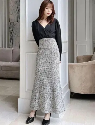 RESEXXY 도킹 하이웨스트 원피스 트위드 원피스 [ 새상품급 ]