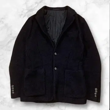 TOMORROWLAND 모헤어 혼방 울 니트 자켓 짧은 기장 블랙 심플