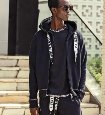 [ 1PIU1UGUALE3 RELAX ] 헤비 맨투맨 스티치 후드티