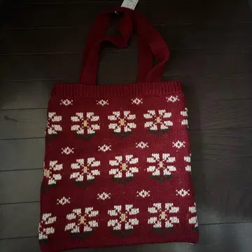 꽃무늬 레드 토트백 프리 사이즈