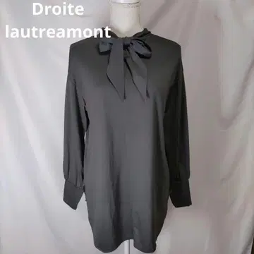 드로트 로트레아몽 보타이 시어 블라우스 차콜 38
