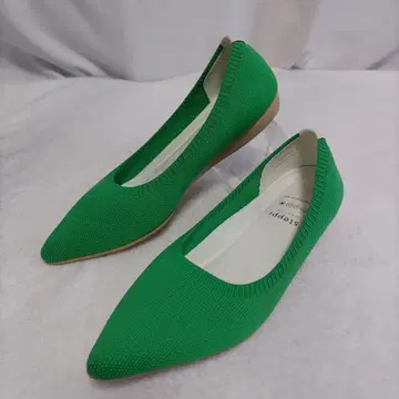 steppi 베이직 포인트 펌프스 플랫슈즈 그린