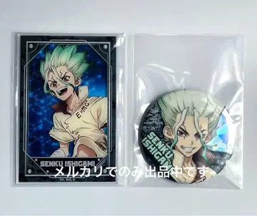 Dr.STONE 홀로그램 캔뱃지 트레이딩 아크릴 카드 이시가미 센쿠