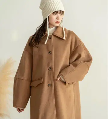 hinari 미니 샤기 롱 코트 FREE 사이즈