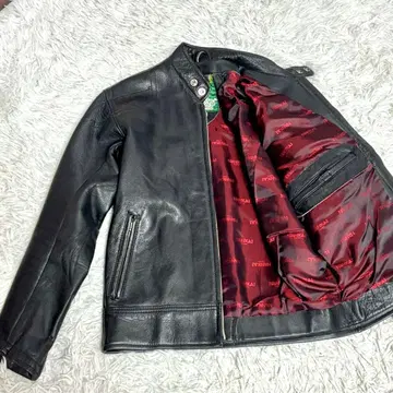 새상품급 안감 빨간색 NANKAI 싱글 라이더 자켓 블랙 검정