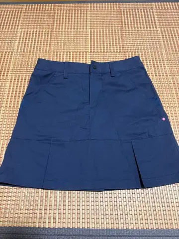 [ 미사용 ] adidas 골프 스커트 네이비 이너 포함 플리츠 핑크