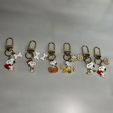 스누피 키링 6개 세트