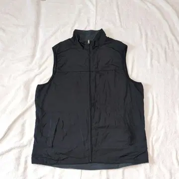 00s 유니클로 리버서블 베스트 LL 블랙 나일론 심플 y2k