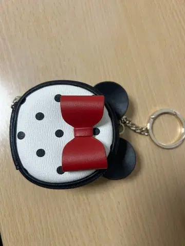 미니 마우스풍 코인 케이스 키체인 포함