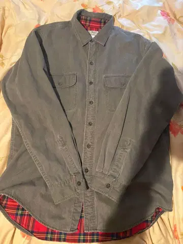 L.L. Bean 그레이 플란넬 셔츠
