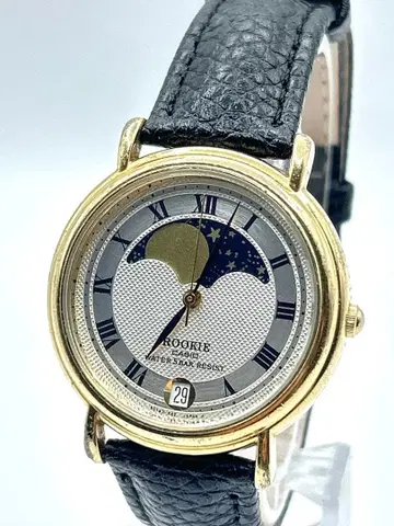 CASIO ROOKIE 문페이즈 레어 데이트 여성용 손목시계