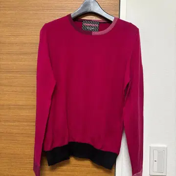 폴 스미스 COMPOSITE 와인 레드 긴팔 니트