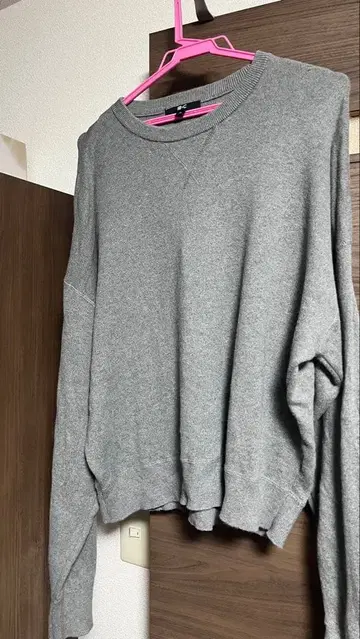 [새상품급] UNIQLO C 스무스 코튼 크루넥 스웨터 그레이 XL