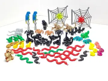 레고 63마리 정글 늪지대 생물 나무늘보 독개구리 원숭이 앵무새 카멜레온