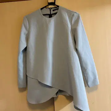 YOKOCHAN 36 레이어드 비대칭 상의 블루