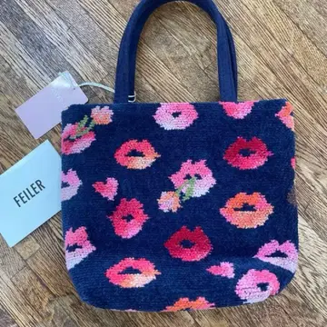 [ 새상품 ] FEILER LOVERARY 스위트 립 토트백 네이비