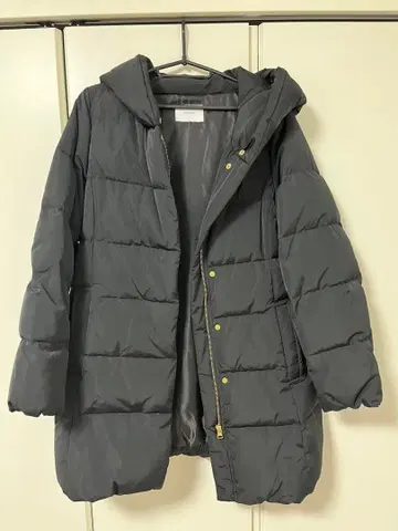 Discoat 블랙 롱 다운 자켓 M