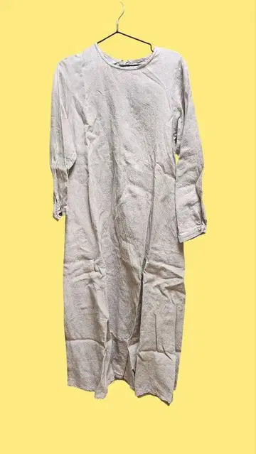 Ichi 베이지 롱 원피스 긴팔