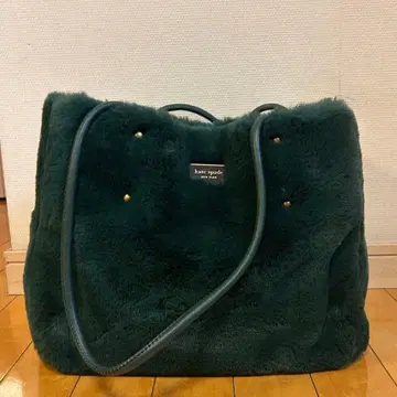 케이트 스페이드 퍼 숄더백 다크 그린