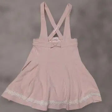 LIZ LISA 핑크 크로스 스트랩 플레어 스커트